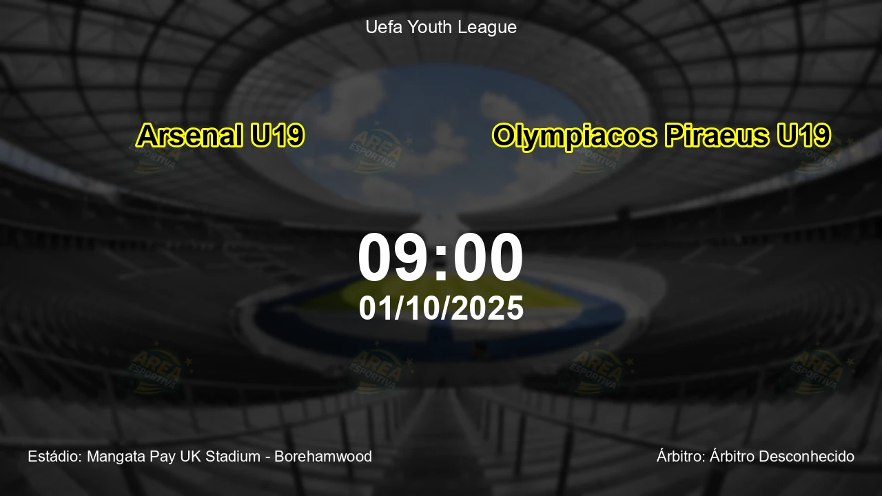 Palpite e análise do jogo Arsenal U19 vs Olympiacos Piraeus U19 pela Uefa Youth League