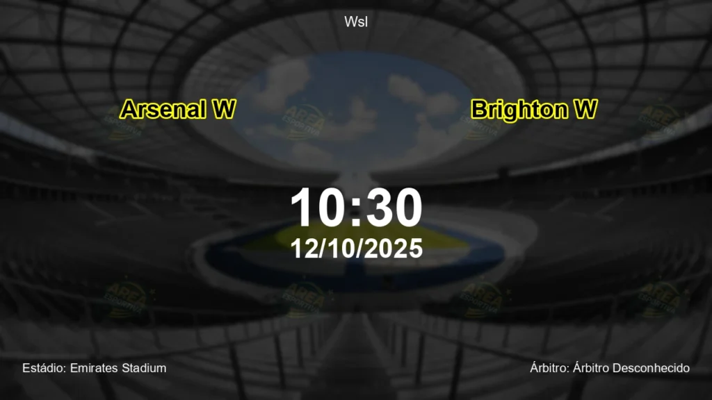 Palpite e an&aacute;lise do jogo Arsenal W vs Brighton W pela Wsl