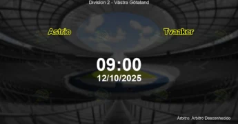 Palpite e análise do jogo Astrio vs Tvaaker pela Division 2 - Västra Götaland