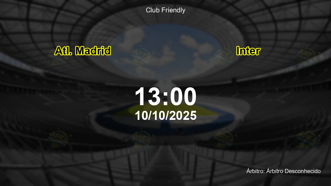 Palpite e análise do jogo Atl. Madrid vs Inter pela Club Friendly