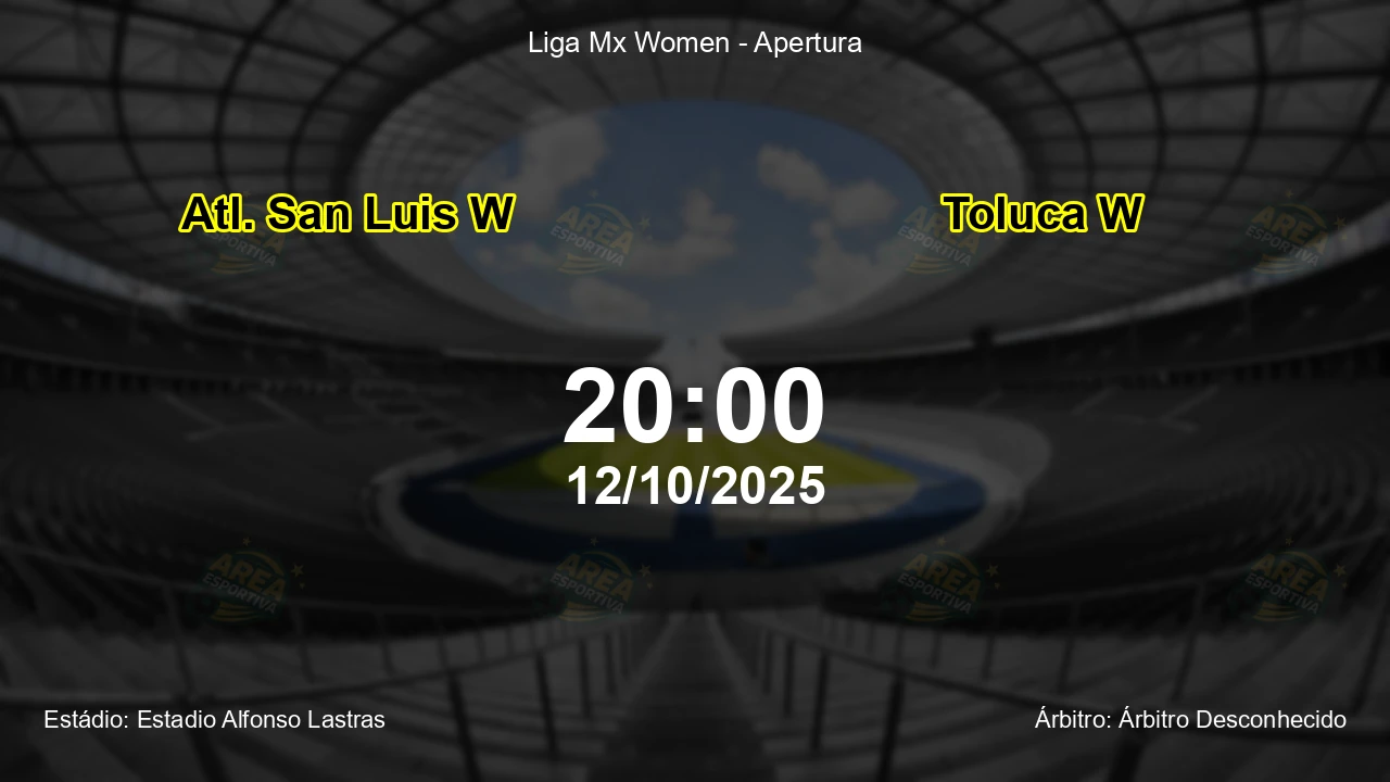 Palpite e análise do jogo Atl. San Luis W vs Toluca W pela Liga Mx Women - Apertura