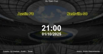 Palpite e análise do jogo Austin FC vs Nashville SC pela Us Open Cup