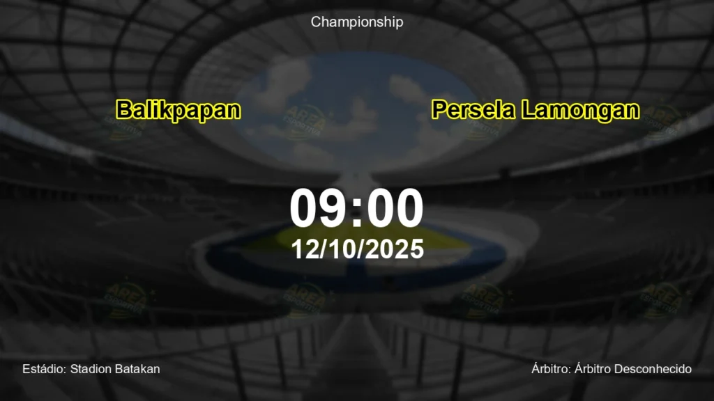Palpite e an&aacute;lise do jogo Balikpapan vs Persela Lamongan pela Championship