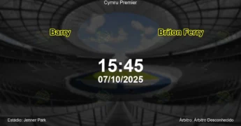 Palpite e análise do jogo Barry vs Briton Ferry pela Cymru Premier