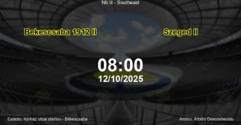 Palpite e análise do jogo Bekescsaba 1912 II vs Szeged II pela Nb Iii - Southeast