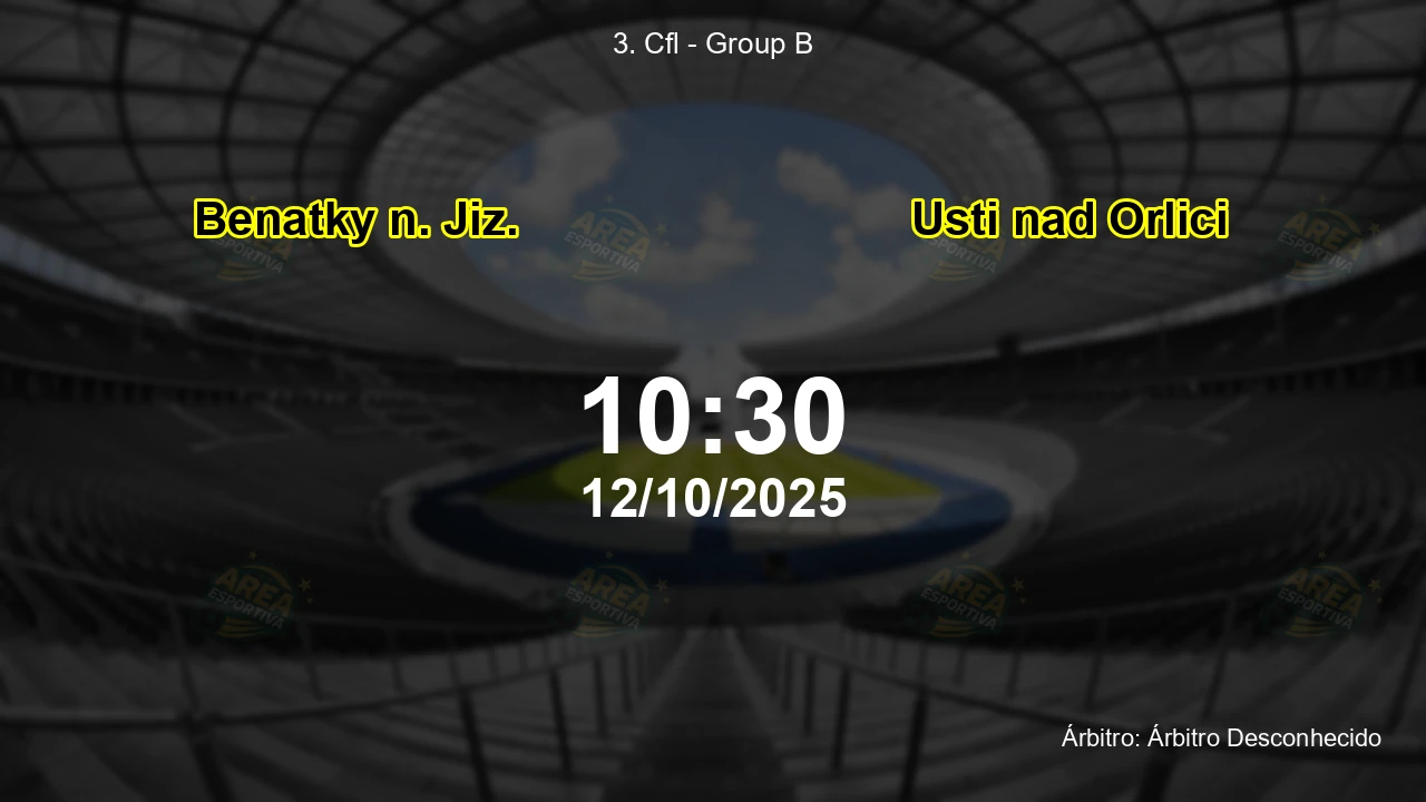 Palpite e análise do jogo Benatky n. Jiz. vs Usti nad Orlici pela 3. Cfl - Group B