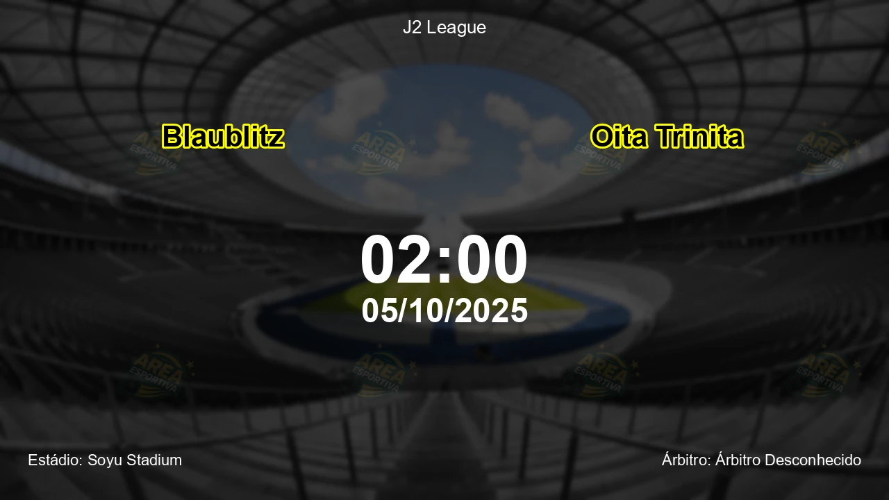 Palpite e análise do jogo Blaublitz vs Oita Trinita pela J2 League