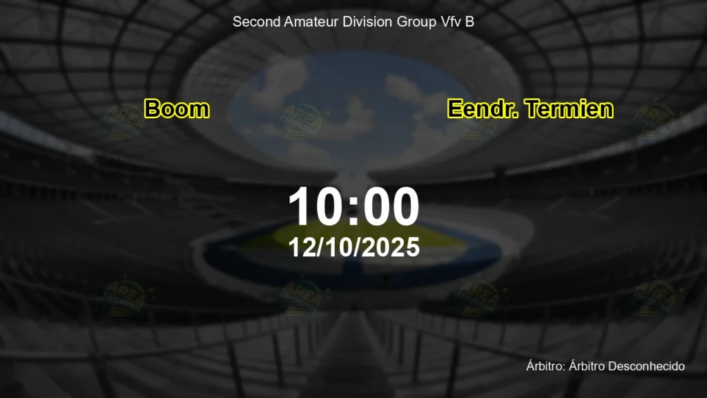 Palpite e an&aacute;lise do jogo Boom vs Eendr. Termien pela Second Amateur Division Group Vfv B
