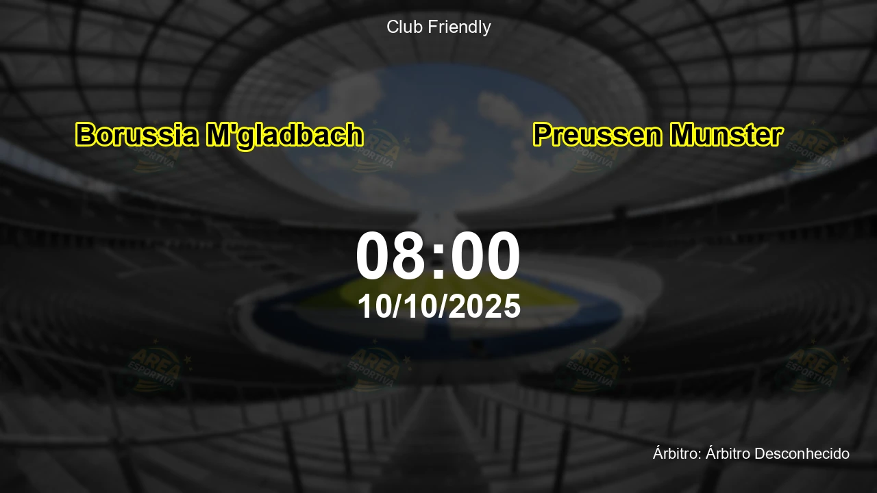 Palpite e análise do jogo Borussia M'gladbach vs Preussen Munster pela Club Friendly