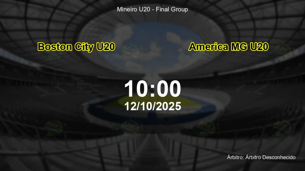 Palpite e an&aacute;lise do jogo Boston City U20 vs America MG U20 pela Mineiro U20 - Final Group