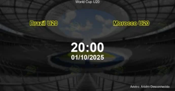 Palpite e análise do jogo Brazil U20 vs Morocco U20 pela World Cup U20