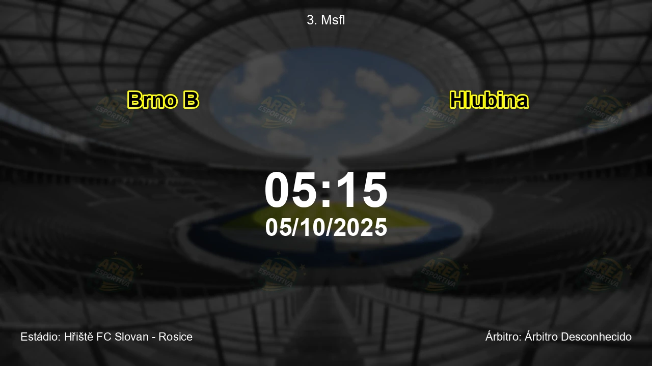 Palpite e análise do jogo Brno B vs Hlubina pela 3. Msfl