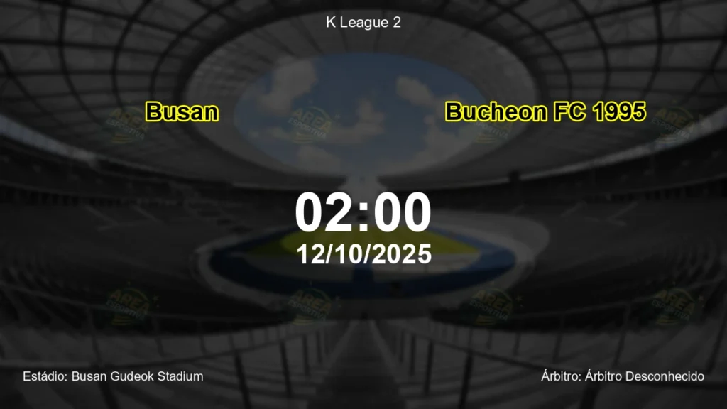 Palpite e an&aacute;lise do jogo Busan vs Bucheon FC 1995 pela K League 2