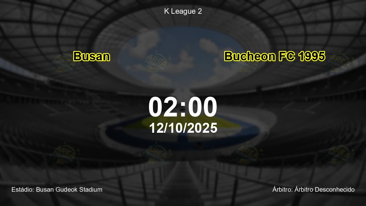 Palpite e análise do jogo Busan vs Bucheon FC 1995 pela K League 2