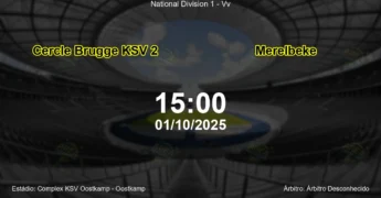 Palpite e análise do jogo Cercle Brugge KSV 2 vs Merelbeke pela National Division 1 - Vv
