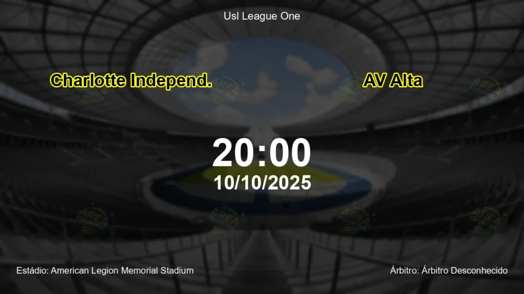 Palpite e an&aacute;lise do jogo Charlotte Independ. vs AV Alta pela Usl League One