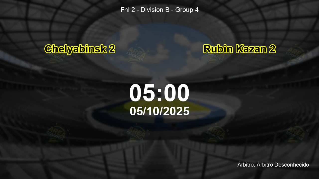 Palpite e análise do jogo Chelyabinsk 2 vs Rubin Kazan 2 pela Fnl 2 - Division B - Group 4