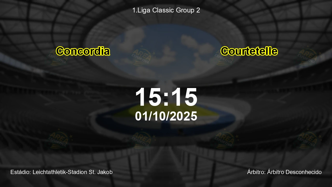 Palpite e análise do jogo Concordia vs Courtetelle pela 1.Liga Classic Group 2