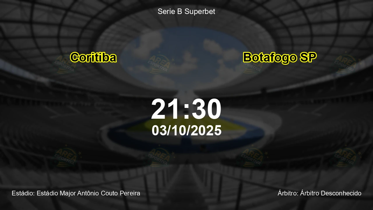 Palpite e análise do jogo Coritiba vs Botafogo SP pela Serie B Superbet
