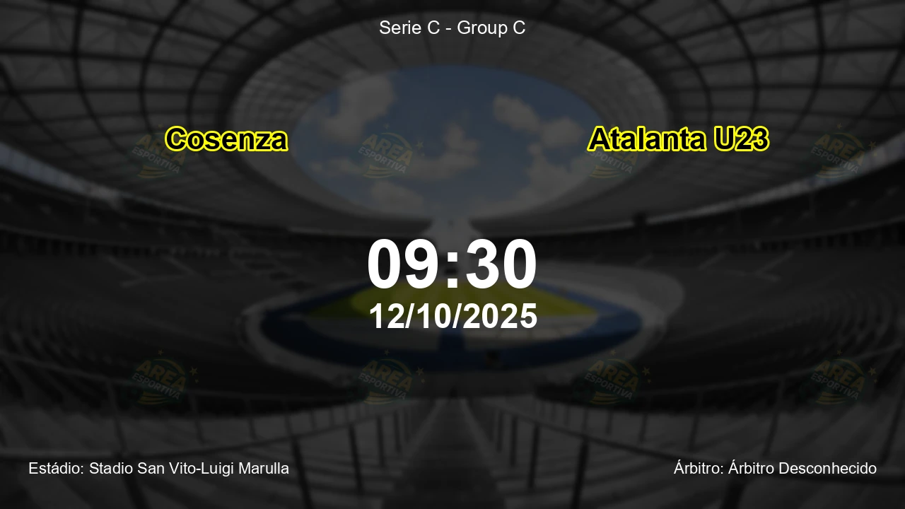 Palpite e análise do jogo Cosenza vs Atalanta U23 pela Serie C - Group C