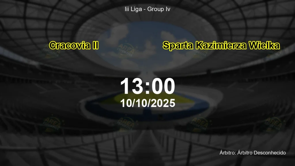 Palpite e an&aacute;lise do jogo Cracovia II vs Sparta Kazimierza Wielka pela Iii Liga - Group Iv