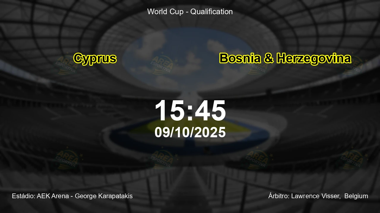 Palpite e análise do jogo Cyprus vs Bosnia & Herzegovina pela World Cup - Qualification