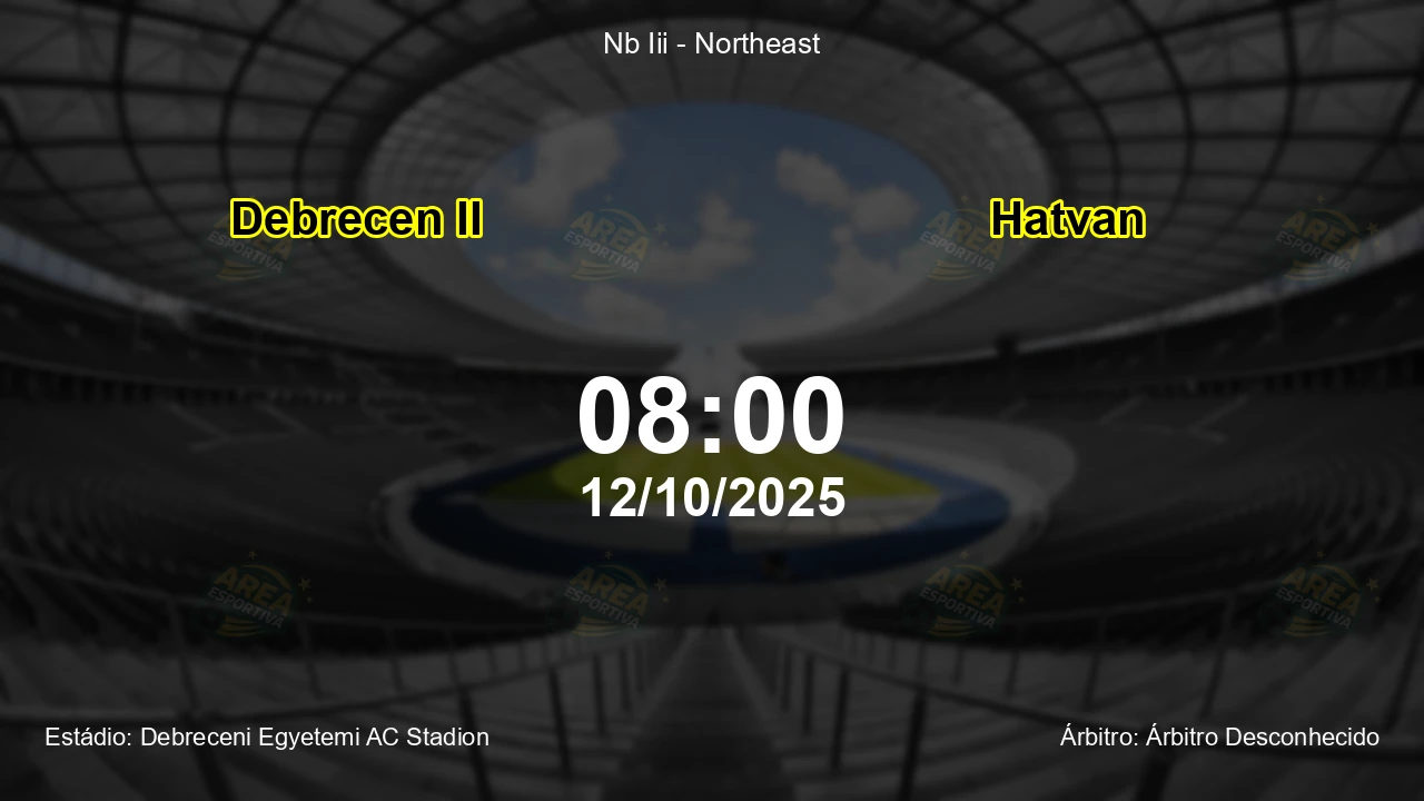 Palpite e análise do jogo Debrecen II vs Hatvan pela Nb Iii - Northeast