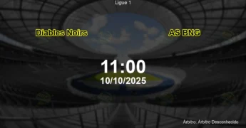 Palpite e análise do jogo Diables Noirs vs AS BNG pela Ligue 1