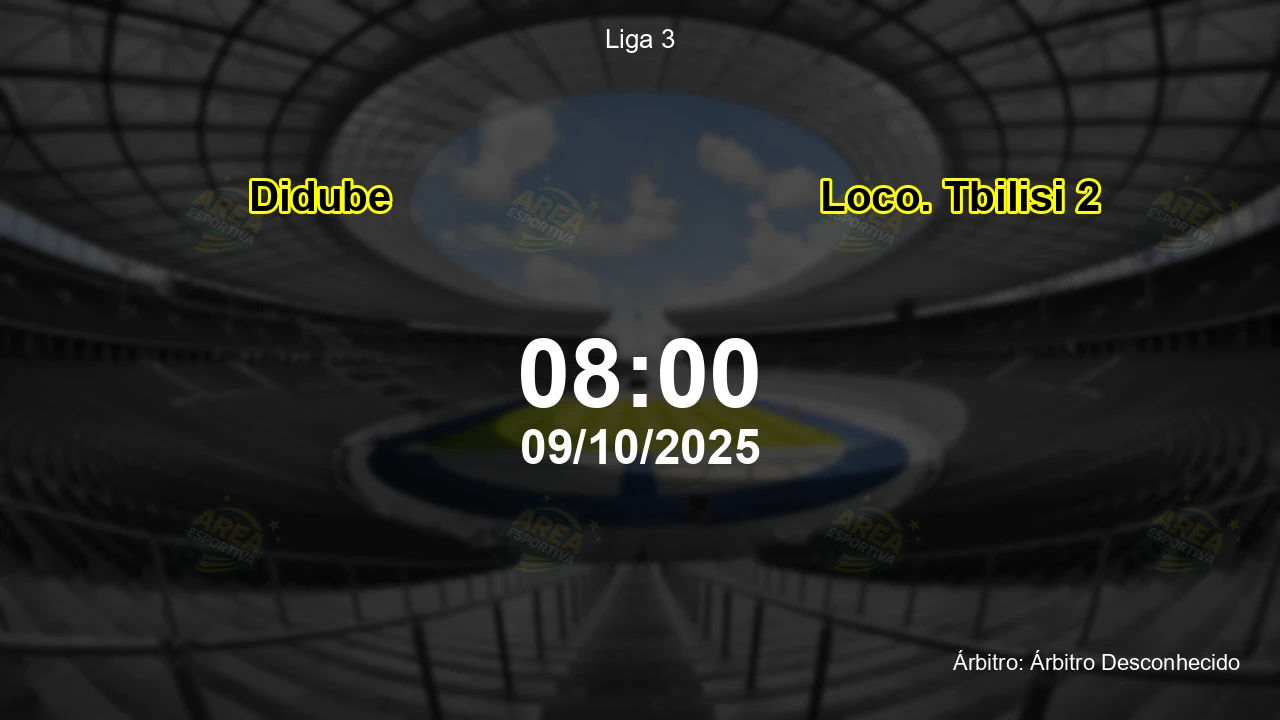 Palpite e análise do jogo Didube vs Loco. Tbilisi 2 pela Liga 3