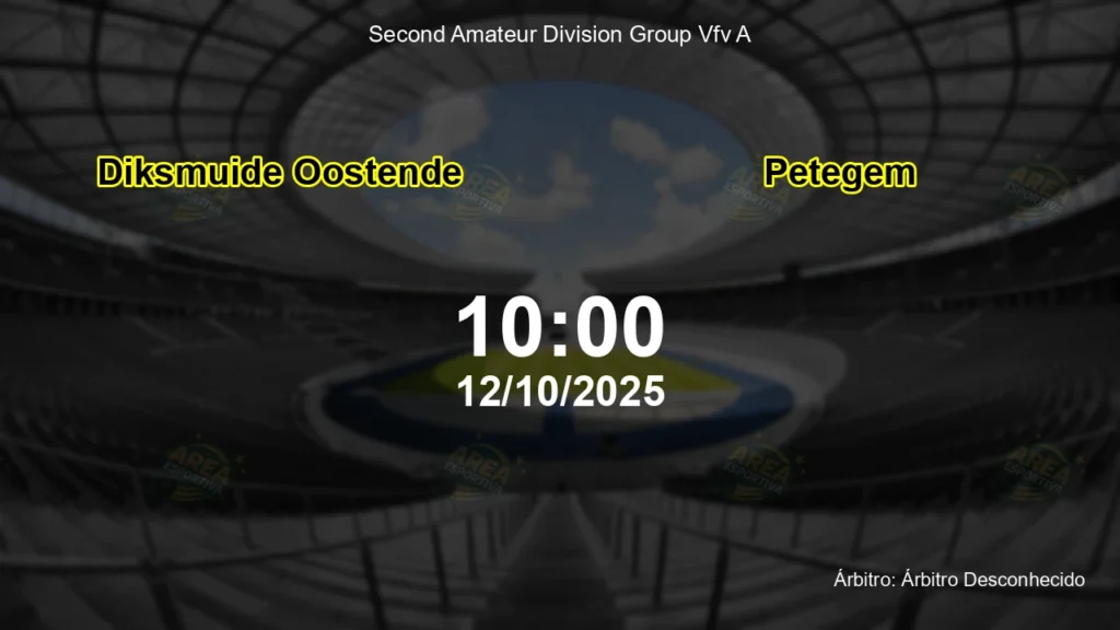 Palpite e an&aacute;lise do jogo Diksmuide Oostende vs Petegem pela Second Amateur Division Group Vfv A