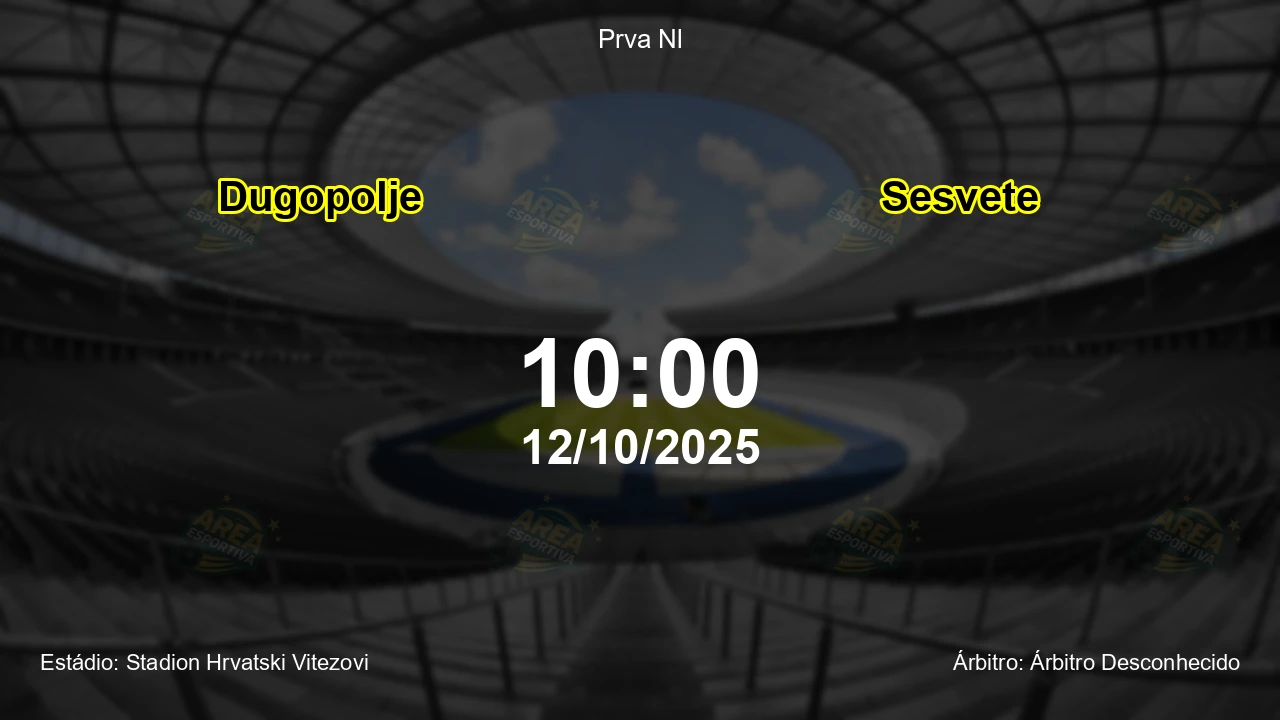 Palpite e análise do jogo Dugopolje vs Sesvete pela Prva Nl