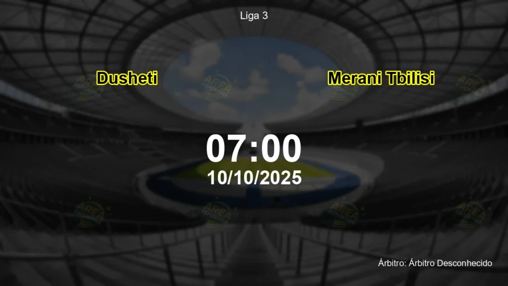 Palpite e an&aacute;lise do jogo Dusheti vs Merani Tbilisi pela Liga 3