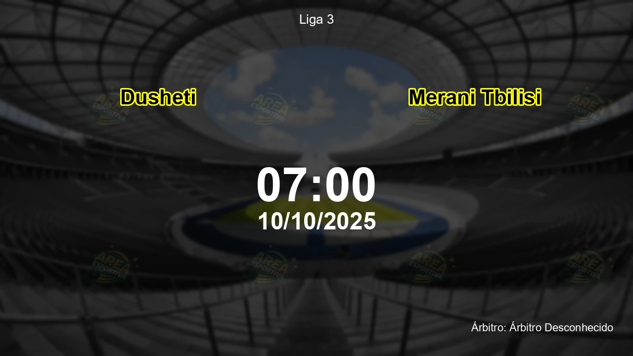 Palpite e análise do jogo Dusheti vs Merani Tbilisi pela Liga 3
