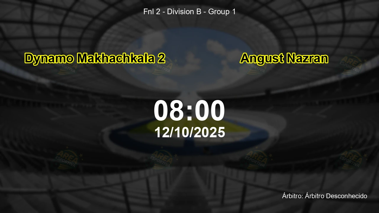 Palpite e análise do jogo Dynamo Makhachkala 2 vs Angust Nazran pela Fnl 2 - Division B - Group 1