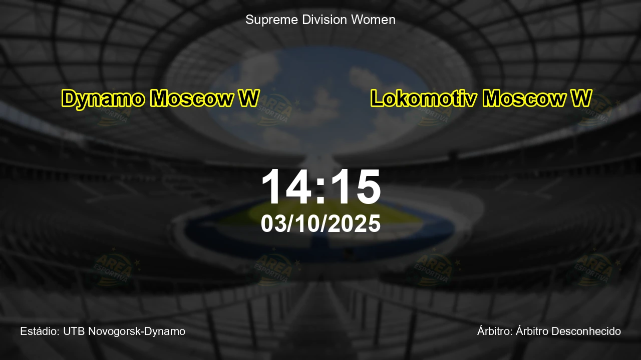 Palpite e análise do jogo Dynamo Moscow W vs Lokomotiv Moscow W pela Supreme Division Women