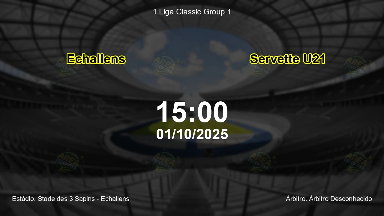 Palpite e análise do jogo Echallens vs Servette U21 pela 1.Liga Classic Group 1