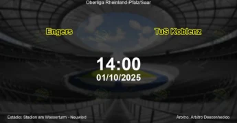 Palpite e análise do jogo Engers vs TuS Koblenz pela Oberliga Rheinland-Pfalz/Saar