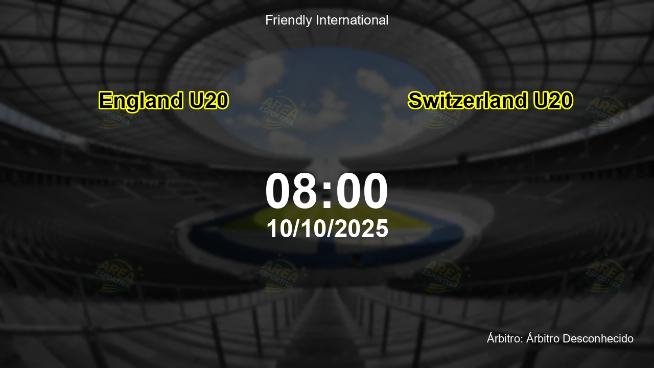 Palpite e análise do jogo England U20 vs Switzerland U20 pela Friendly International