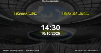 Palpite e análise do jogo Erkenschwick vs Eintracht Rheine pela Oberliga Westfalen