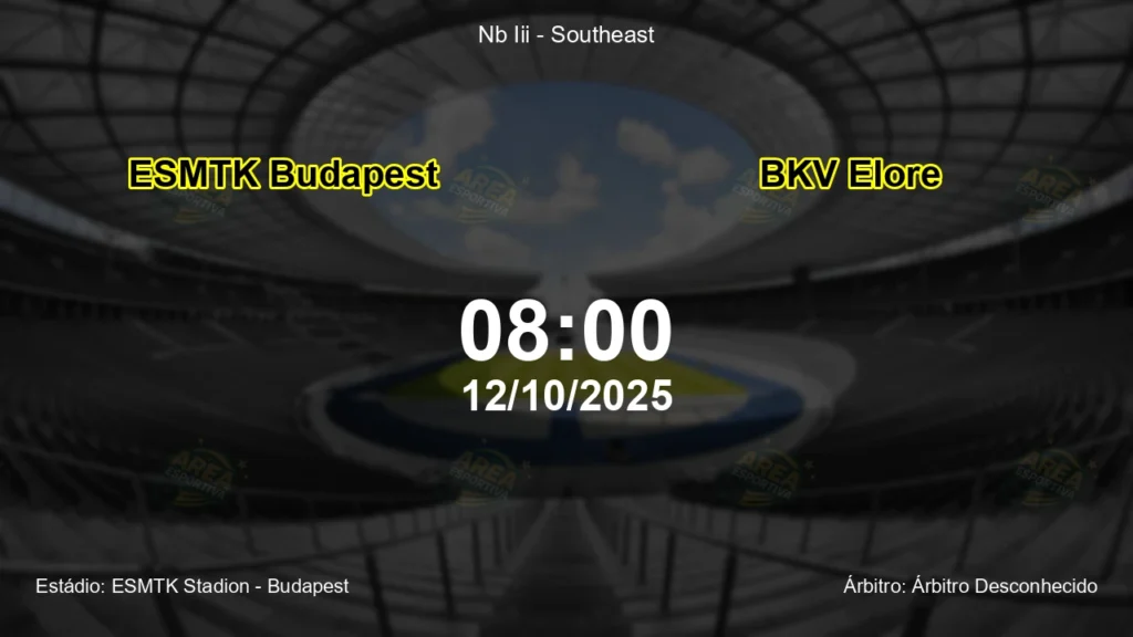 Palpite e an&aacute;lise do jogo ESMTK Budapest vs BKV Elore pela Nb Iii - Southeast