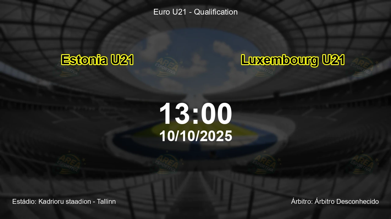 Palpite e análise do jogo Estonia U21 vs Luxembourg U21 pela Euro U21 - Qualification