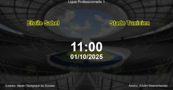 Palpite e análise do jogo Etoile Sahel vs Stade Tunisien pela Ligue Professionnelle 1