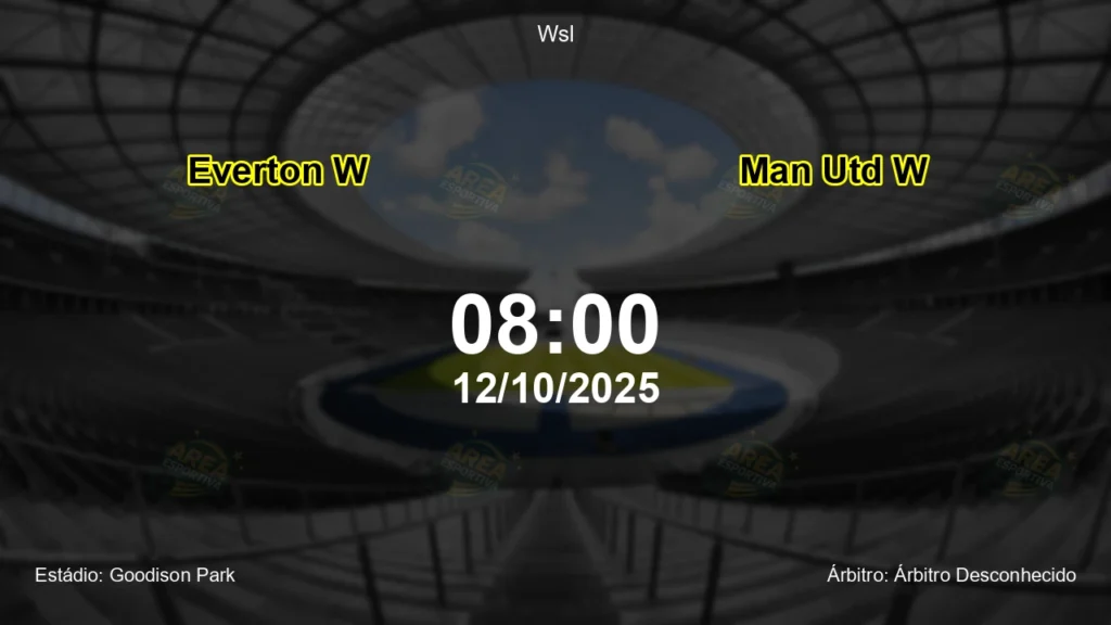 Palpite e an&aacute;lise do jogo Everton W vs Man Utd W pela Wsl