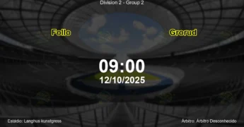 Palpite e análise do jogo Follo vs Grorud pela Division 2 - Group 2