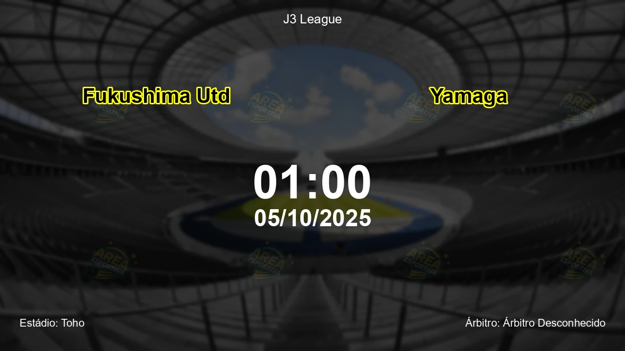 Palpite e análise do jogo Fukushima Utd vs Yamaga pela J3 League