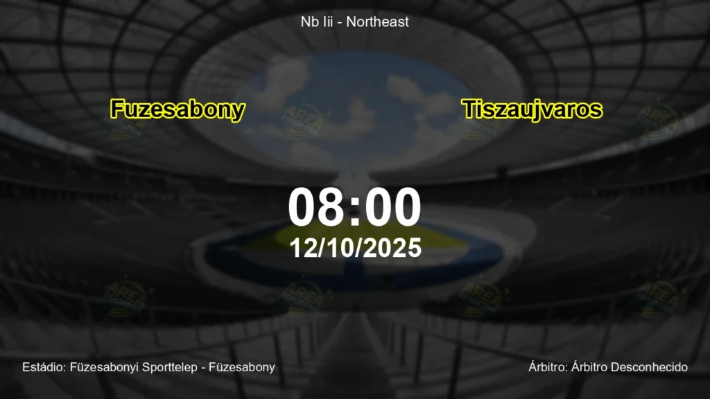 Palpite e an&aacute;lise do jogo Fuzesabony vs Tiszaujvaros pela Nb Iii - Northeast