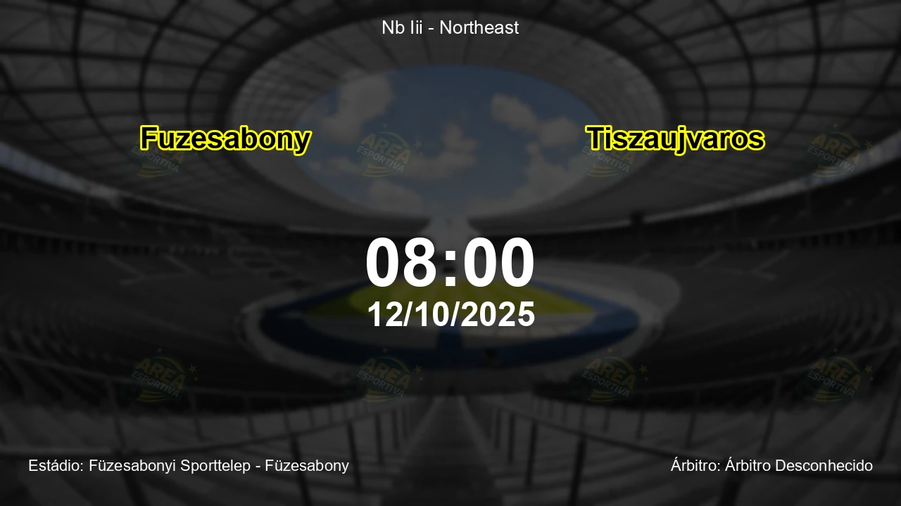 Palpite e análise do jogo Fuzesabony vs Tiszaujvaros pela Nb Iii - Northeast