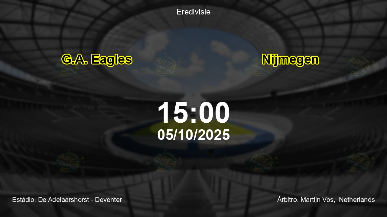 Palpite e análise do jogo G.A. Eagles vs Nijmegen pela Eredivisie