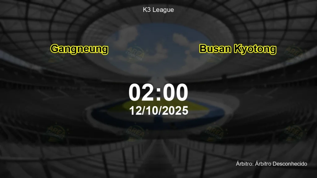 Palpite e an&aacute;lise do jogo Gangneung vs Busan Kyotong pela K3 League