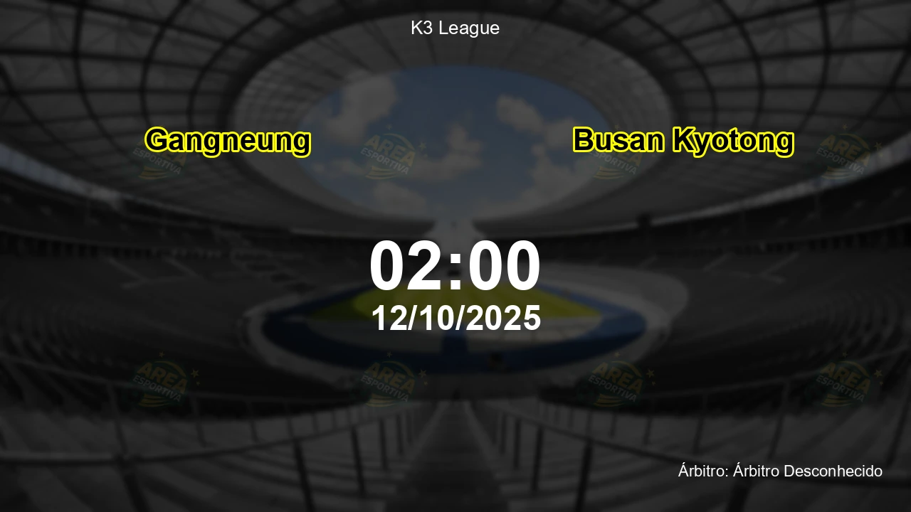 Palpite e análise do jogo Gangneung vs Busan Kyotong pela K3 League